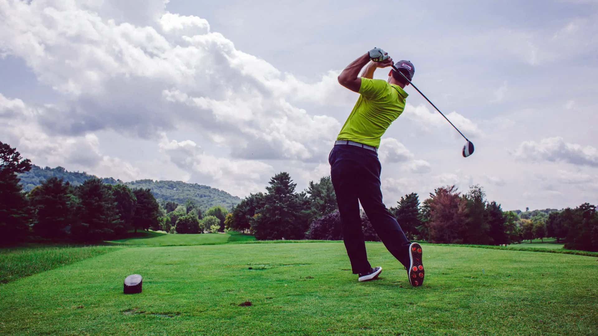 Golfers playing golf side games with friends on course